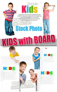 Kids with board - UHQ Stock Photo