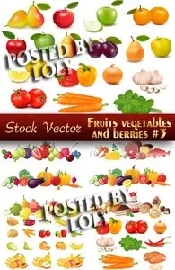 Fruits, vegetables and berries #3 - Stock Vector