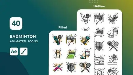 Badminton Animated Icons | After Effects 51135676