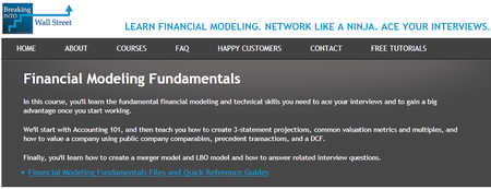 Breaking Into Wall Street Premium - Financial Modeling Fundamentals