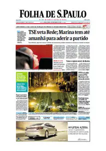 Jornal Folha de São Paulo - 4 de outubro de 2013 - Sexta