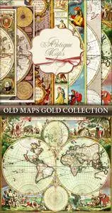 Vintage Old Maps Gold Collection