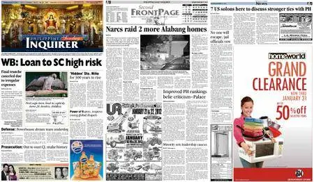 Philippine Daily Inquirer – January 15, 2012