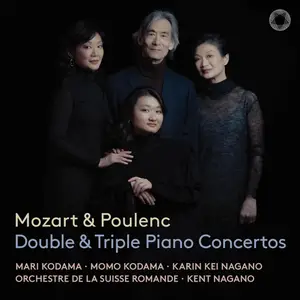 Mari Kodama, Momo Kodama, Karin Kei Nagano, Orchestre de la Suisse Romande & Kent Nagano - Mozart & Poulenc (2024)