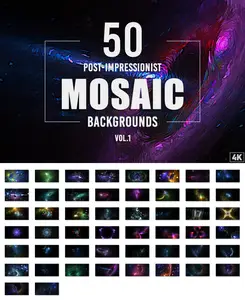 EE - 50 Post-Impressionist Mosaic Backgrounds  Vol. 1 KB3FBD7