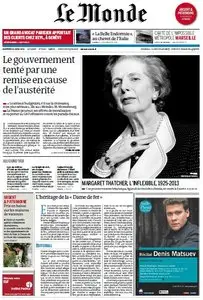 Le Monde du Mercredi, 10. Avril 2013