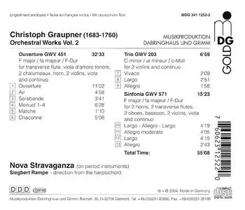 Siegbert Rampe, Nova Stravaganza - Christoph Graupner: Orchestral Works Vol. 2 (2004)