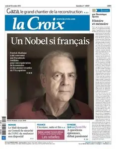 La Croix Du Vendredi 10 Octobre 2014