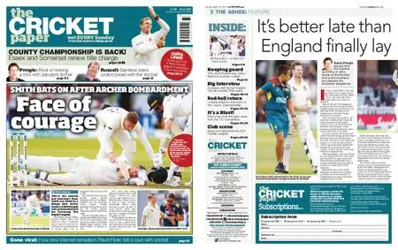 The Cricket Paper – August 18, 2019