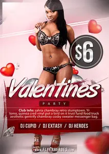 Glossy Valentines Flyer Template