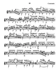 bach bwv1009 cello suite nº3 3 courante