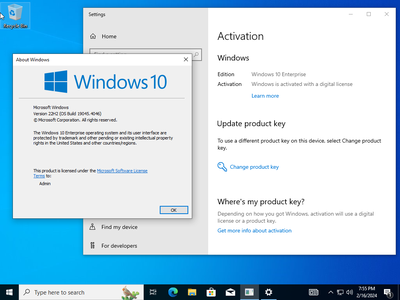 Windows 10 Enterprise 22H2 build 19045.4046 Preactivated Multilingual February 2024