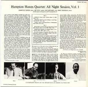 Hampton Hawes Quartet - All Night Session, Vols. 1-3 (1956) {2CD Set Japan Victor Mini LP 20-bit K2, VICJ-60782~3 rel 2001}