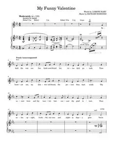 My Funny Valentine - Babes In Arms Musical, Rodgers & Hart (Piano Vocal)