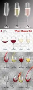 Vectors - Wine Glasses Set