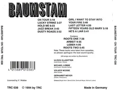 Baumstam - On Tour (1975) [Re-mastered 1994]