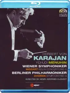 Herbert von Karajan, Yehudi Menuhin - Mozart: Violin Concerto No.5, Dvorak: Symphony No.9 (2010/1966) [Blu-Ray]