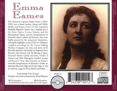 Emma Eames - The Complete Victor Recordings, 1905-1911 (1993) {Romophone 81001-2}