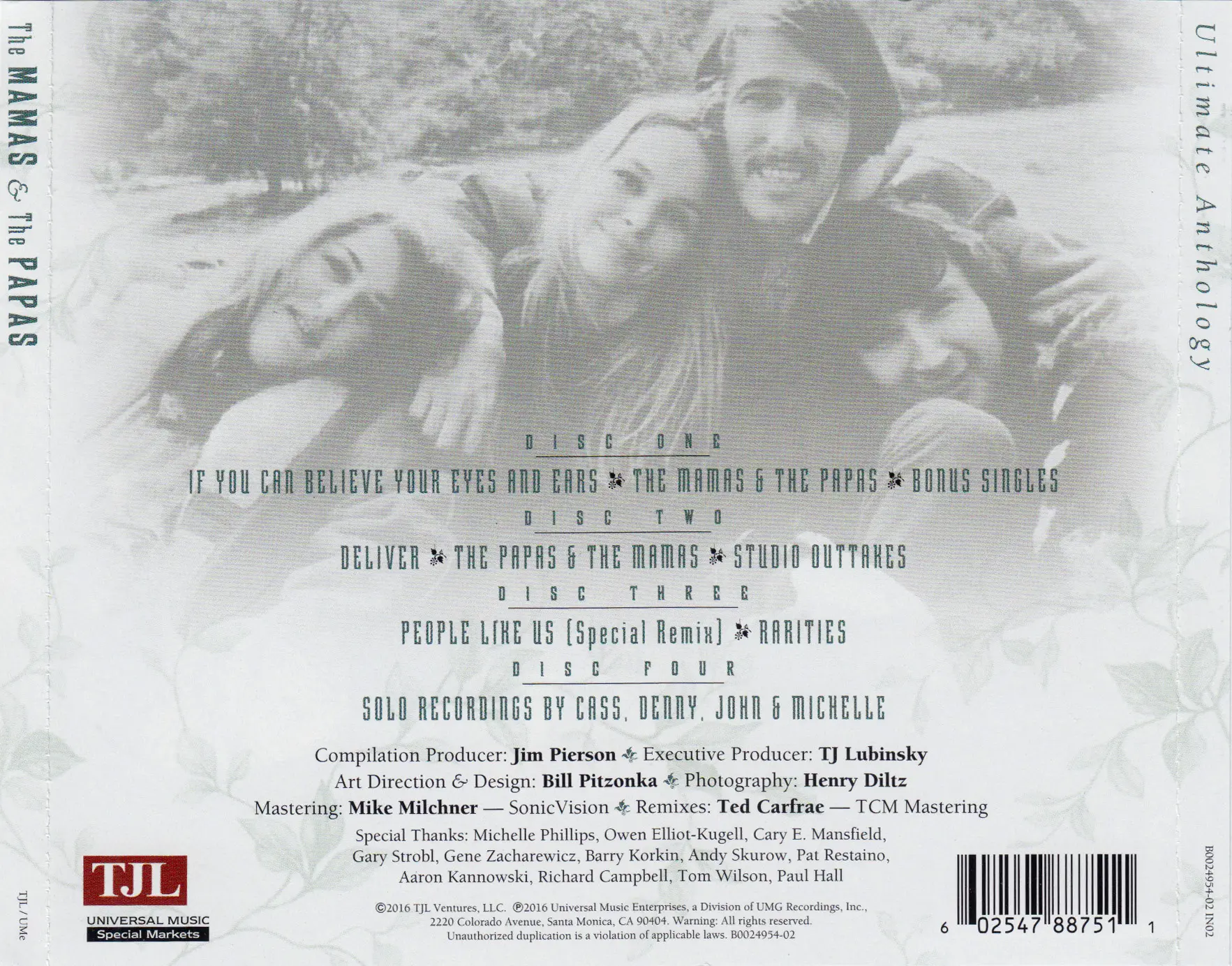 The Mamas & The Papas - Ultimate Anthology [4CD Box Set] (2016) / AvaxHome