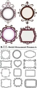 Vectors - Swirl Ornament Frames 6