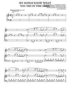 My songs know what you did in the dark light em up - Fall Out Boy (Piano-Vocal-Guitar)