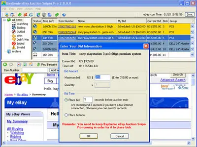 BayGenie eBay Auction Sniper Pro 3.3.6.3