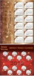 Stock Vecor - Abstract Sticker Calendars