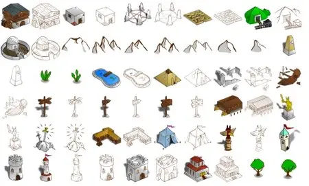 VECTOR OLD VILLAGE