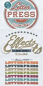 CreativeMarket Worn Letterpress Photoshop Styles