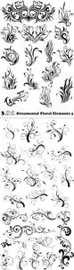 Vectors - Ornamental Floral Elements 4