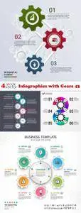 Vectors - Infographics with Gears 43