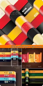 Infographics paper strips vector