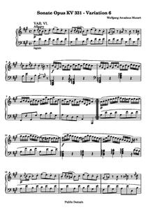 MozartWA - Sonate Opus KV 331 - Variation 6