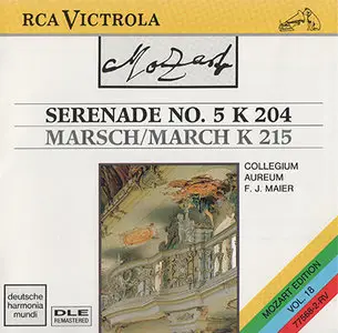 W. A. Mozart - Collegium Aureum, Maier - Serenade Nr. 5 D-dur, KV 204 (1983, CD ReIssue 1991)