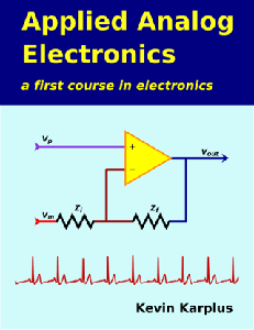 Applied Analog Electronics: A first course in electronics