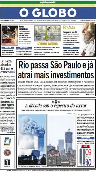 Jornal O Globo - 11 de setembro de 2011