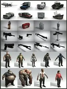 3D models of the game Left 4 Dead