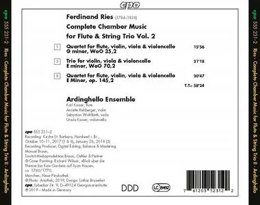 Ardinghello Ensemble - Ferdinand Ries: Flute Quartets Vol. 2 (2019)