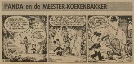 Kranten Strips 00 Panda V160 Panda En De Meester Koekenbakker Nieuwsblad Van Het Noorden 1982