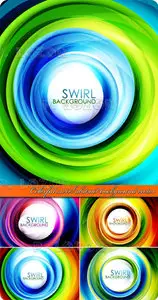 Colorful swirl abstract background vector