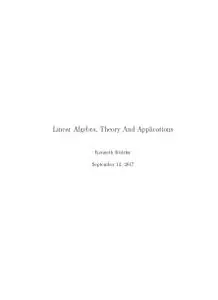 Linear Algebra, Theory And Applications