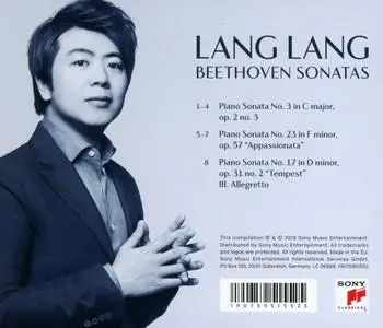 Lang Lang - Beethoven: Sonatas Nos. 3 & 23 'Appassionata' (2019)
