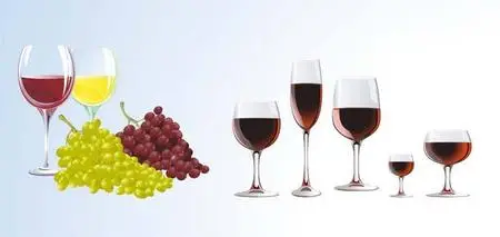 Wine and Grapes in CorelDRAW