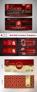 Vectors - Red Gift Voucher Templates