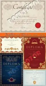Certificate and Diploma vector set 30