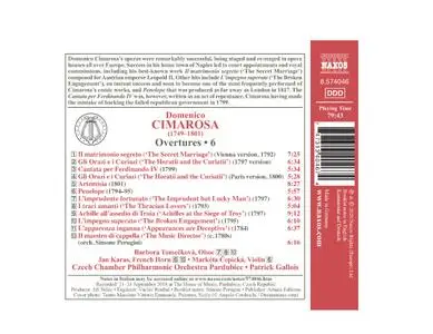 Czech Chamber Philharmonic Orchestra Pardubice, Patrick Gallois - Cimarosa: Overtures, Vol. 6 (2020) [24/96]