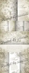 Vintage Floral Backgrounds Vector 4