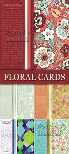 Creative Floral Cards Vector