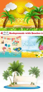 Vectors - Backgrounds with Beaches 2