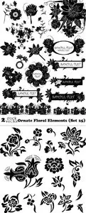 Vectors - Ornate Floral Elements (Set 25)